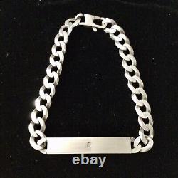 Genuine Beautiful Antique Solid Silver Diamond Bracelet