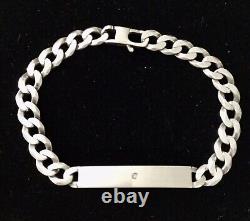 Genuine Beautiful Antique Solid Silver Diamond Bracelet