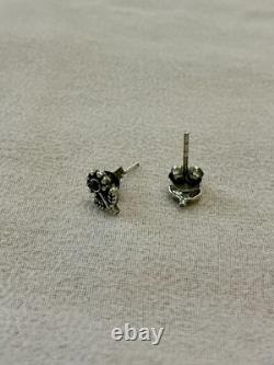 Genuine Sapphire Pretty Vintage Silver Earrings