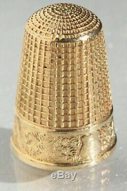 Gilt Or S / Silver Old Thimble Jewel Box Box Antique Thimble Nineteenth