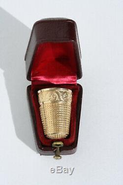 Gilt Or S / Silver Old Thimble Jewel Box Box Antique Thimble Nineteenth