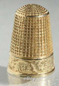 Gilt Or S / Silver Old Thimble Jewel Box Box Antique Thimble Nineteenth