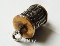 Gold And Silver Pendant Solid Jewel Old Roll Seal Seal Intaglio