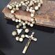 Grand Antique Mother Of Pearl And Solid Silver Xixth Century Rosary