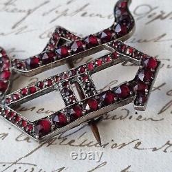 Grande Broche Ancienne Grenats Letter D Napoleon III Xixè Garnet Brooch 19thc