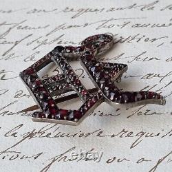 Grande Broche Ancienne Grenats Letter D Napoleon III Xixè Garnet Brooch 19thc