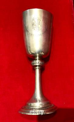 Great Cup or Ancient Chalice in Empire Style with a Solid Silver Coat of Arms