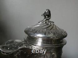 Great Verseous Ancienous Cafetiere XIX Argent Massif Napoleon III 903 Gr