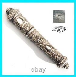 Hand Holder Case Argent Old 19th Century Necessary French Couture Needle Case