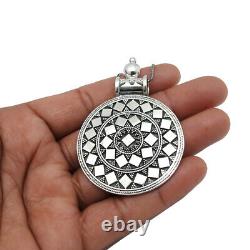 Handmade Indian Jewelry 925 Silver Massive Appearance Old Pendant I96