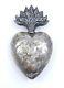 Heart Of Mary Ancient Silver Reliquary Massive Ex Voto Xix
