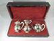 Henri Soufflot Antique Silver-plated Coffee Service Set In Box