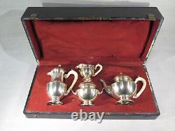 Henri Soufflot Antique Silver-Plated Coffee Service Set in Box