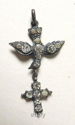 Holy Spirit Silver Pendant 19th S Old Jewel Silver Holly Spirit Dove