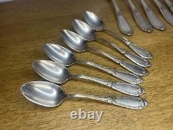 Household of 18 old silver metal cutlery (2 hallmarks)