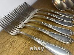 Household of 18 old silver metal cutlery (2 hallmarks)