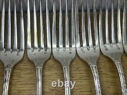 Household of 18 old silver metal cutlery (2 hallmarks)