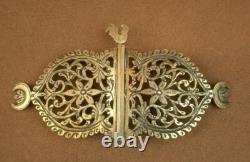 IMPORTANT OLD GOLD-PLATED SILVER BELT BUCKLE MINERVE 19th CENTURY