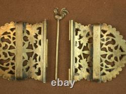 IMPORTANT OLD GOLD-PLATED SILVER BELT BUCKLE MINERVE 19th CENTURY