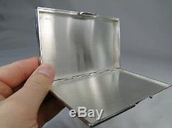 Import. Box Case Cigarettes Ancient Art Deco Solid Silver 214g Espr. Hermes