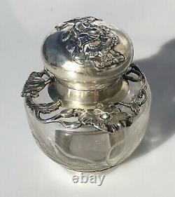 Ink Old Art New Glass Crystal Argent Massif 19th