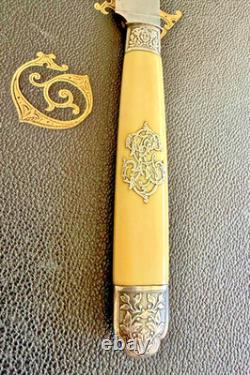 Jules PIAULT Paris, Antique Solid Silver and Steel Knife Service, 19th Century