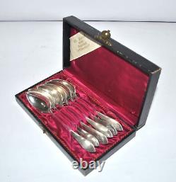 KABEL Lot of 6 antique teaspoons 19th century Alsace STERLING SILVER Minerva 90g