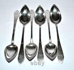 KABEL Lot of 6 antique teaspoons 19th century Alsace STERLING SILVER Minerva 90g