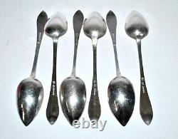 KABEL Lot of 6 antique teaspoons 19th century Alsace STERLING SILVER Minerva 90g