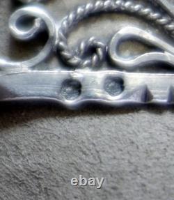 Kabyle Berber Solid Silver Bracelet Filigree Old Crab Hallmark
