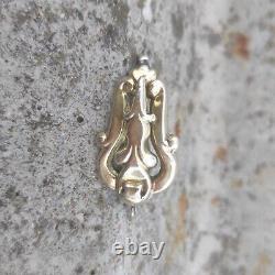 Key, Old Hook for Pocket Watch Chain / Chatelaine / Silver Plated Gold