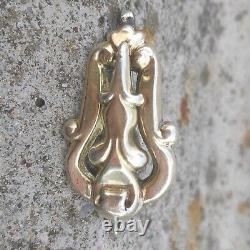 Key, Old Hook for Pocket Watch Chain / Chatelaine / Silver Plated Gold