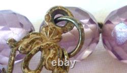 Large Antique Rosary in Solid Silver with Colored Glass Beads