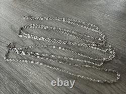 Large Antique Silver Necklace Length 2040 mm
