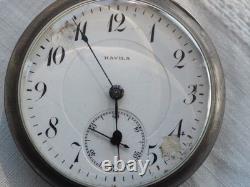 Large Antique Silver Pocket Watch Havila