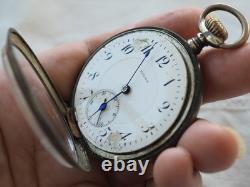 Large Antique Silver Pocket Watch Havila