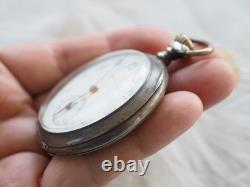 Large Antique Silver Pocket Watch Havila