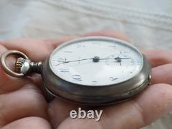 Large Antique Silver Pocket Watch Havila