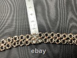 Large Antique Solid Silver and Gold Charm Bracelet, 19th Century