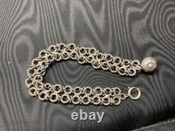 Large Antique Solid Silver and Gold Charm Bracelet, 19th Century