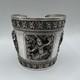 Large Old Indochina Silver Cuff Bracelet