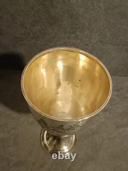 Large Solid Silver Chalice LONDON Antique 19th Century