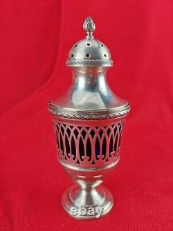 Large Solid Silver Sugar Shaker from the 19th Century Minerve Antique, Height 17.5 cm