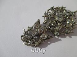 Large antique Holy Spirit pendant with Rhine stones, solid silver, Normandy, 19th century