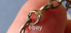 Large long necklace chain, solid silver antique jewelry, silver chain 142