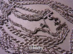 Long Necklace Antique Vintage 3 Ranks In Hallmark Crab Silver