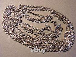 Long Necklace Antique Vintage 3 Ranks In Hallmark Crab Silver