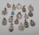 Lot 17 Small Antique Religious Medals Solid Silver #f8