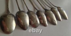 Lot 7 Small Silver Spoons Massif Xviiith Old Punches To See 61,8g