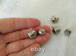 Lot Antians Boutons Argent Massif Punches 18th 19th Chinese Silver Button